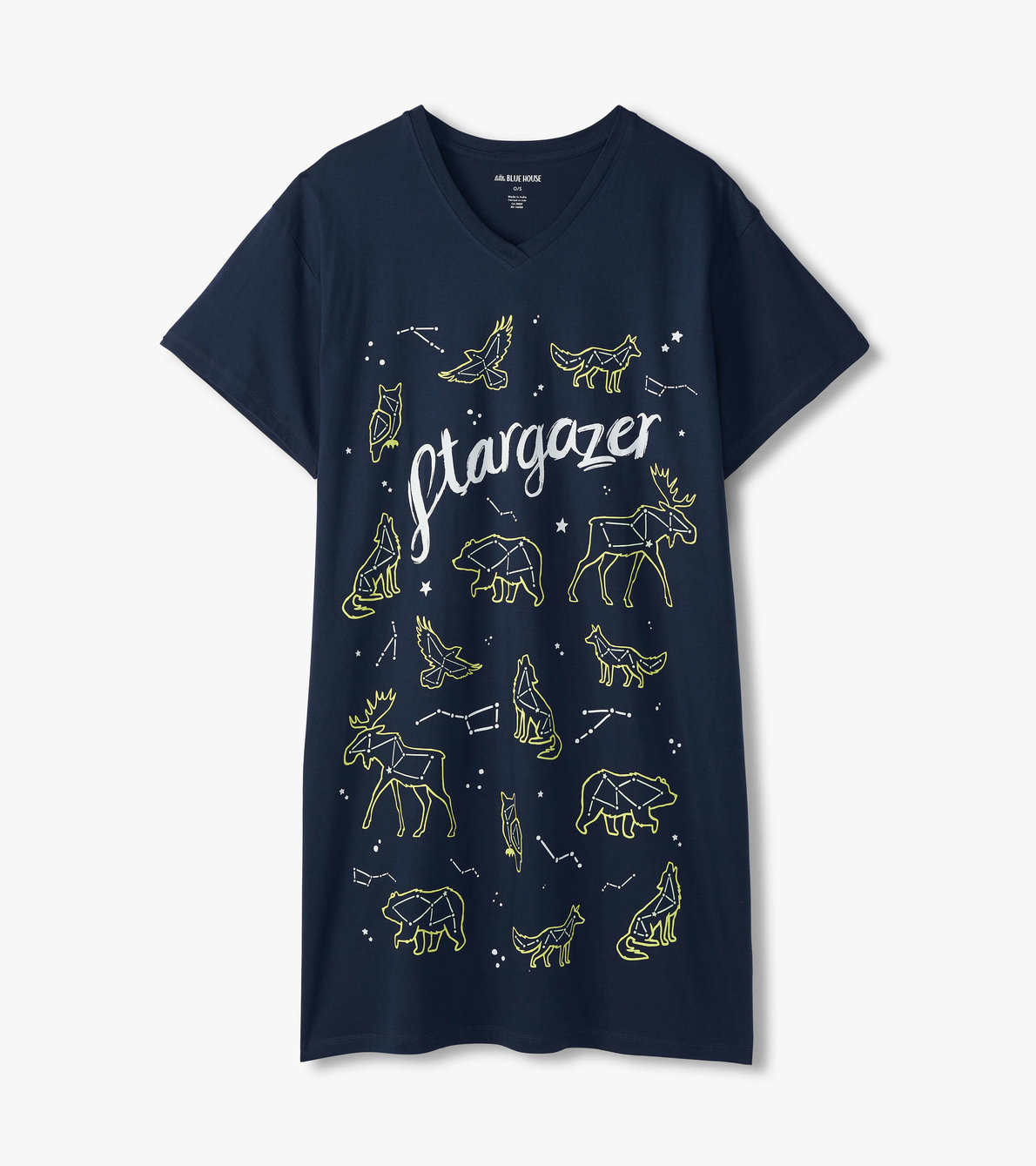 Agrandir l'image de Chemise de nuit pour femme – Constellations d’animaux « Stargazer »
