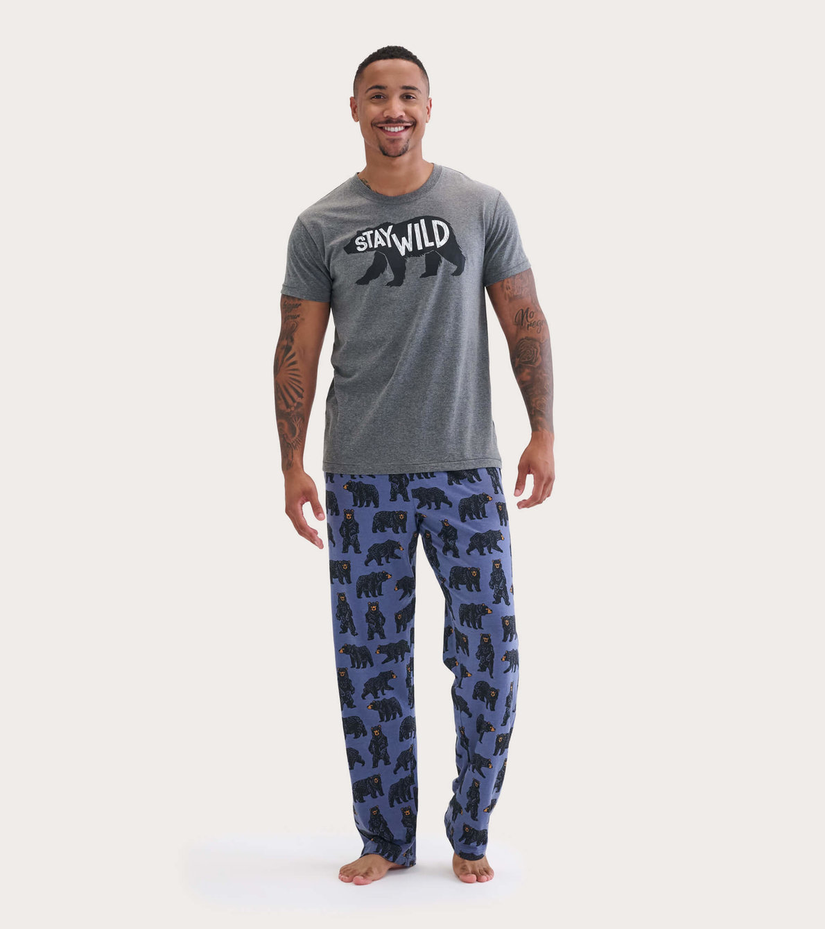 View larger image of Stay Wild Men's Tee and Pants Pajama Separates