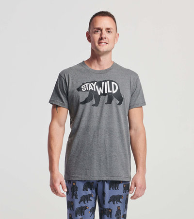 T-shirt pour homme – Ours « Stay Wild »