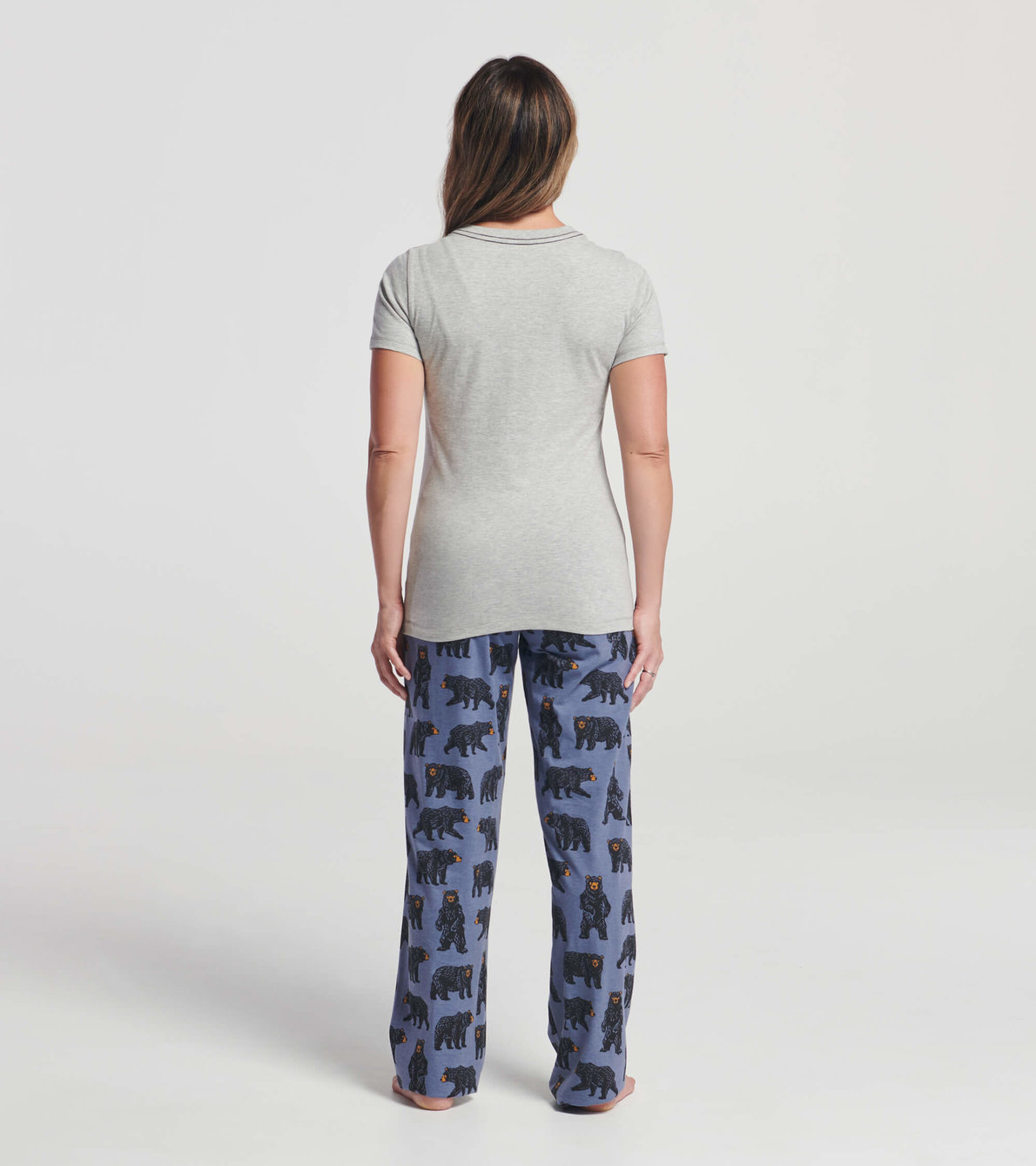 Agrandir l'image de T-shirt de pyjama pour femme – Ours « Stay Wild »