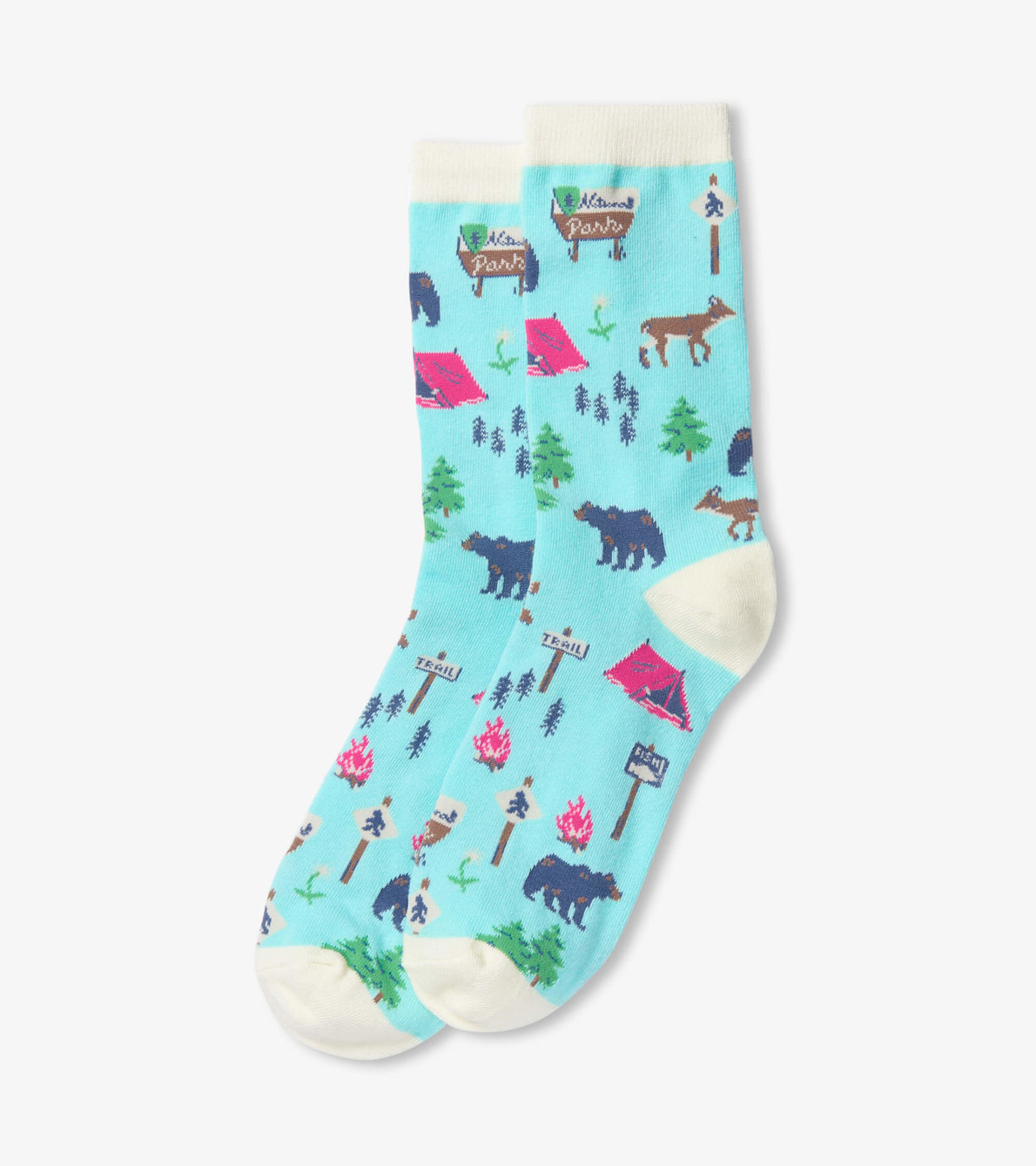 View larger image of Teal Hiking Trail Women's Crew Socks