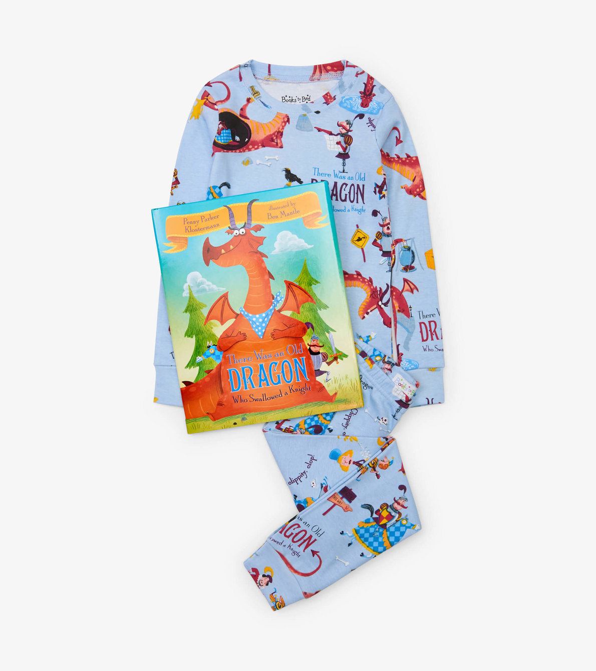 View larger image of There Was an Old Dragon Who Swallowed a Knight Book and Pajama Set