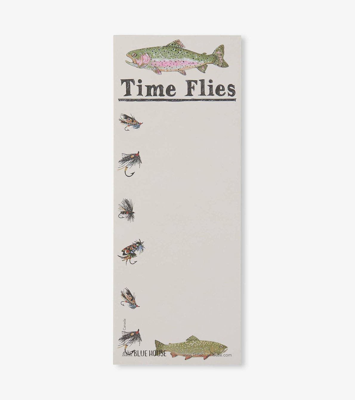 Agrandir l'image de Bloc-notes aimanté – Mouches à pêche « Time Flies »