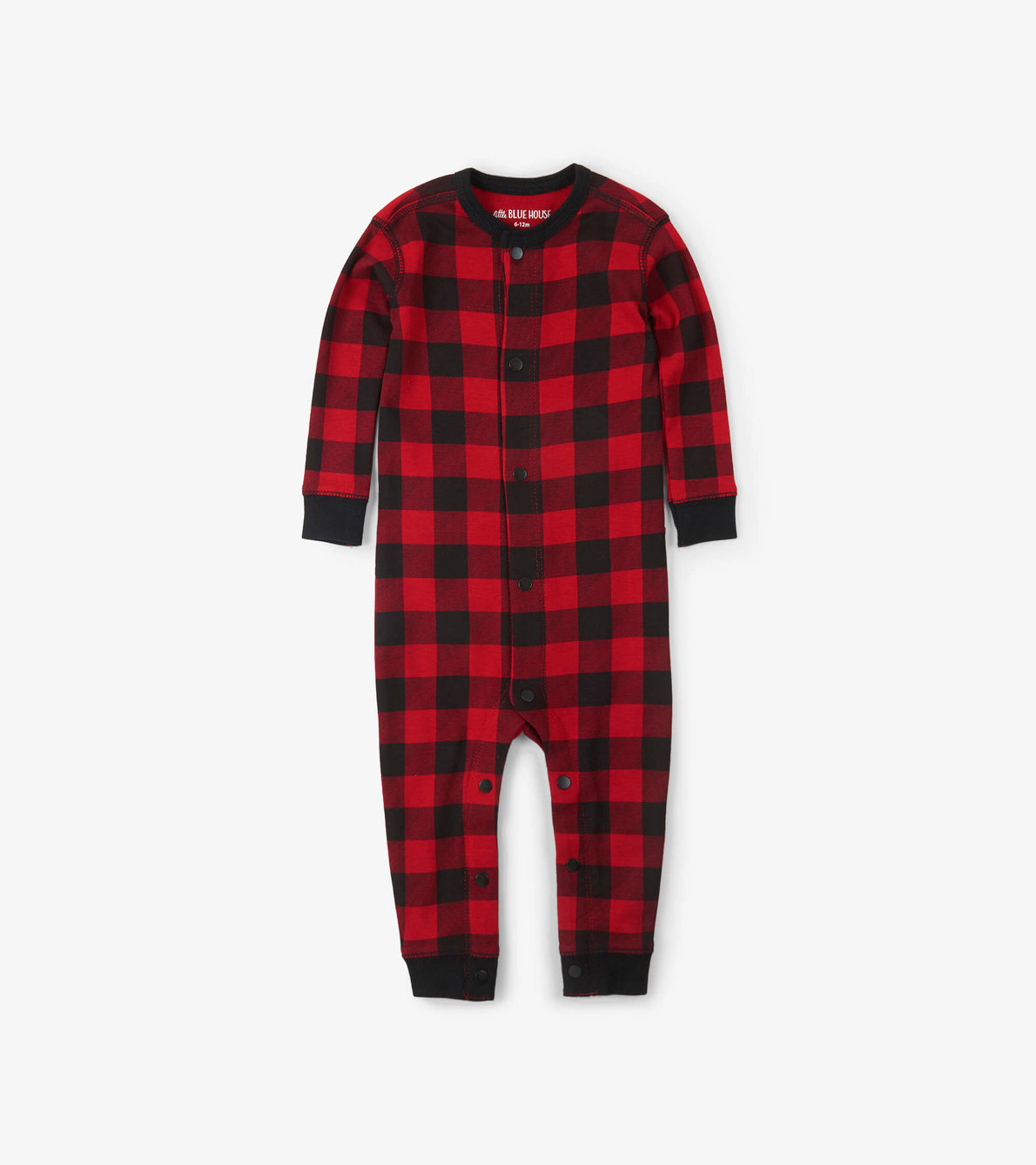 View larger image of "Trailing Behind" Buffalo Plaid Baby Union Suit