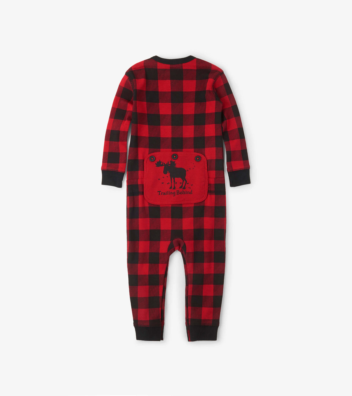 View larger image of "Trailing Behind" Buffalo Plaid Baby Union Suit