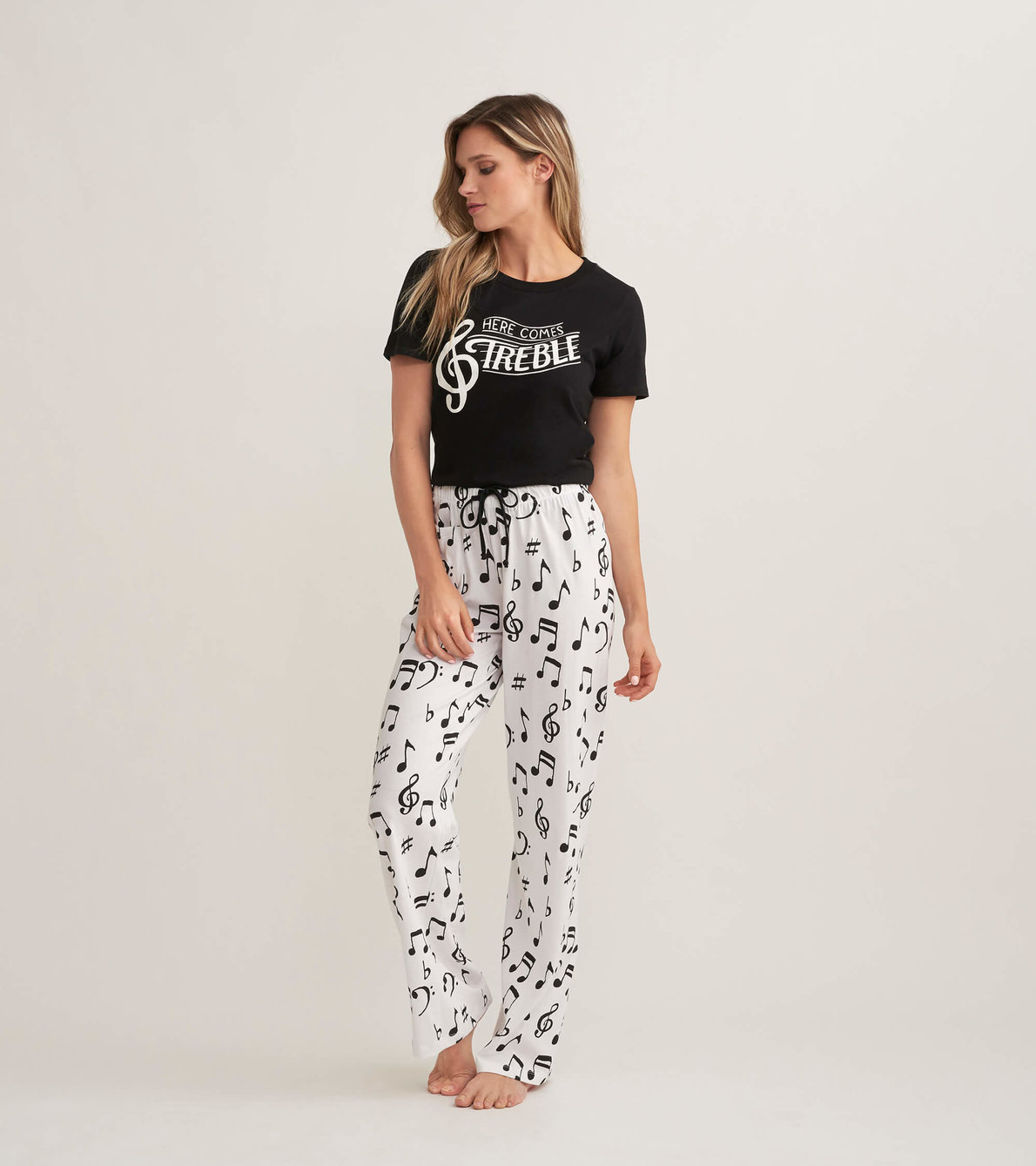 View larger image of Treble Maker Women's Tee and Pants Pajama Separates