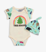 Tree Hugger Baby Bodysuit With Hat