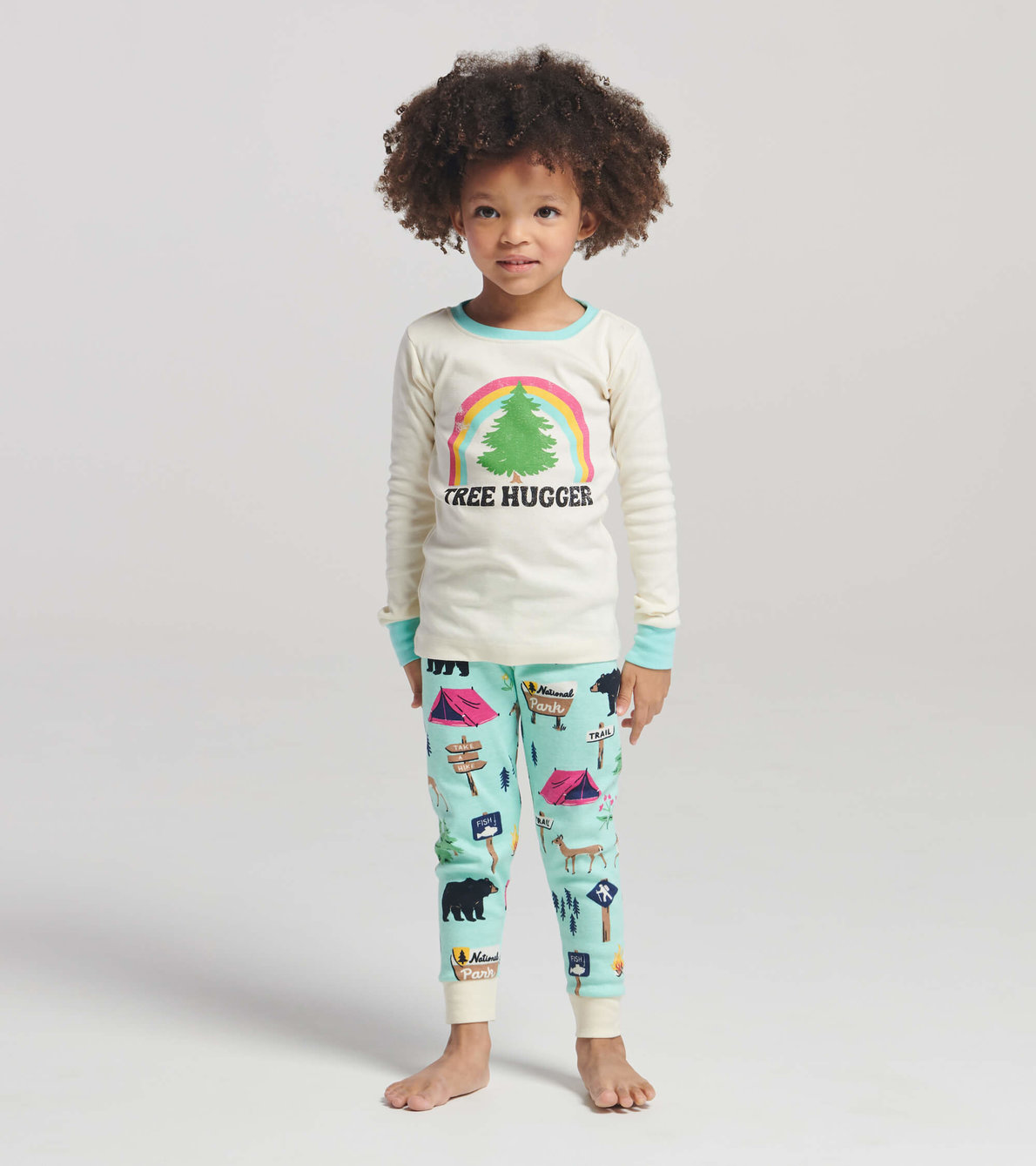 View larger image of Tree Hugger Kids Appliqué Pajama Set
