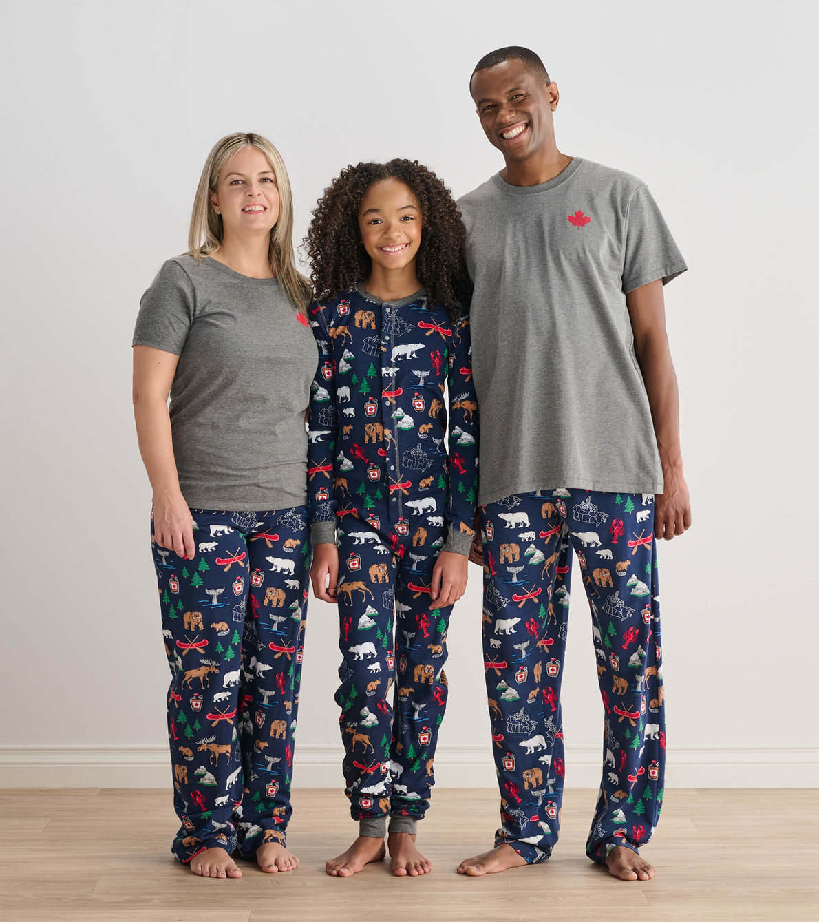 Agrandir l'image de Pyjamas pour la famille - Motifs canadiens