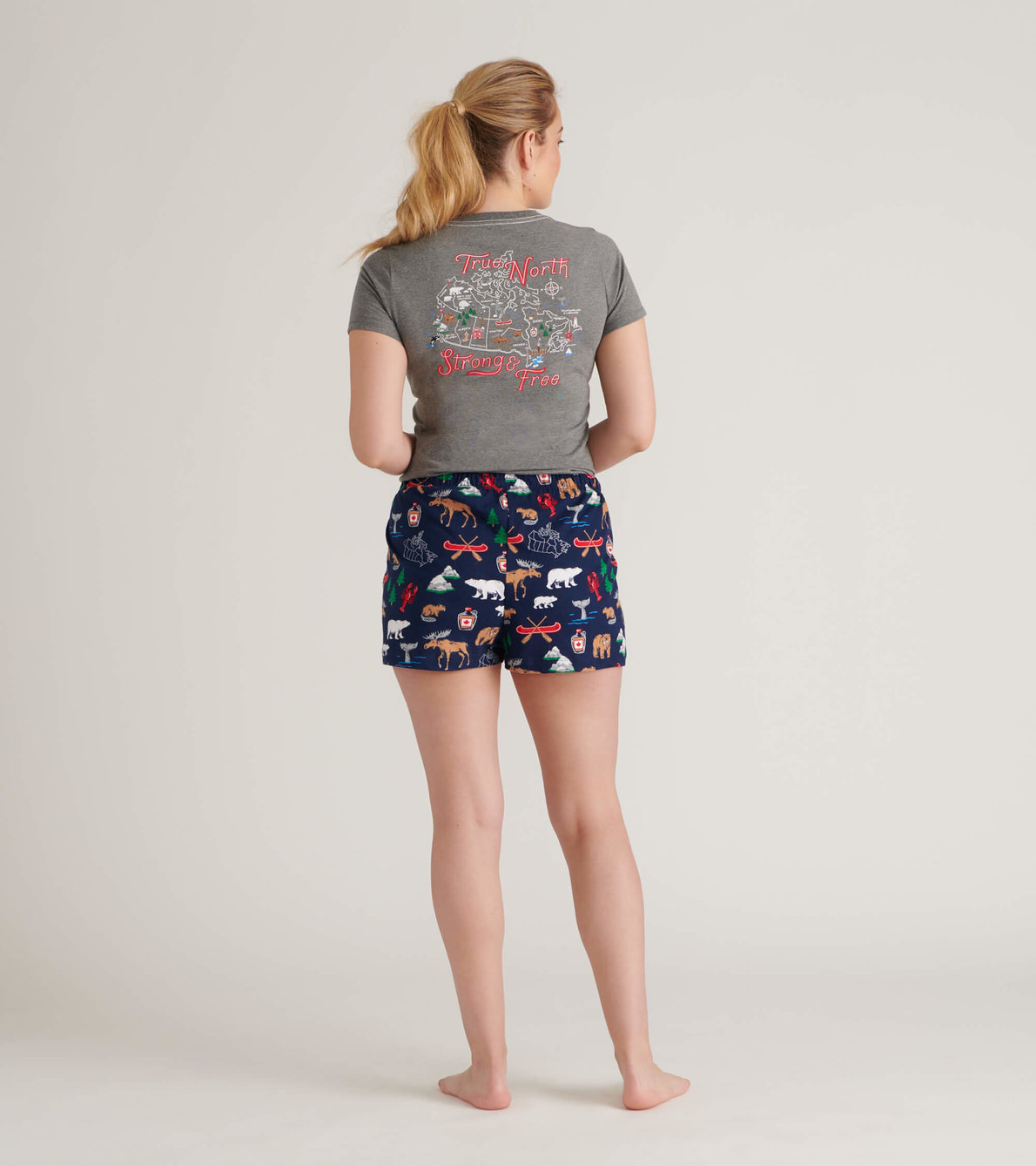 Agrandir l'image de T-shirt de pyjama pour femme – Motifs canadiens