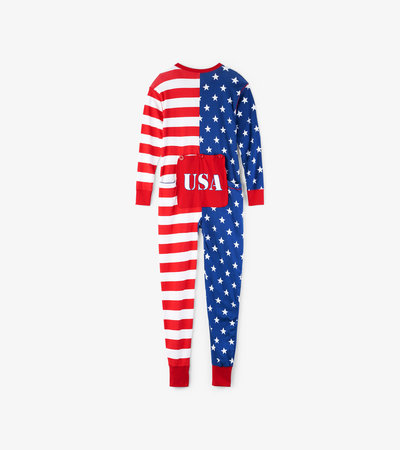 USA Flag Adult Union Suit