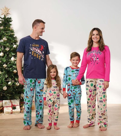 Pyjamas pour la famille - Ski d’antan