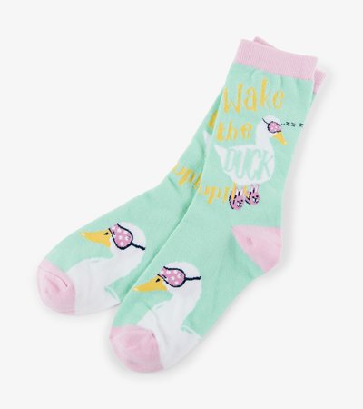Chaussettes pour femme – Canard « Wake The Duck Up »