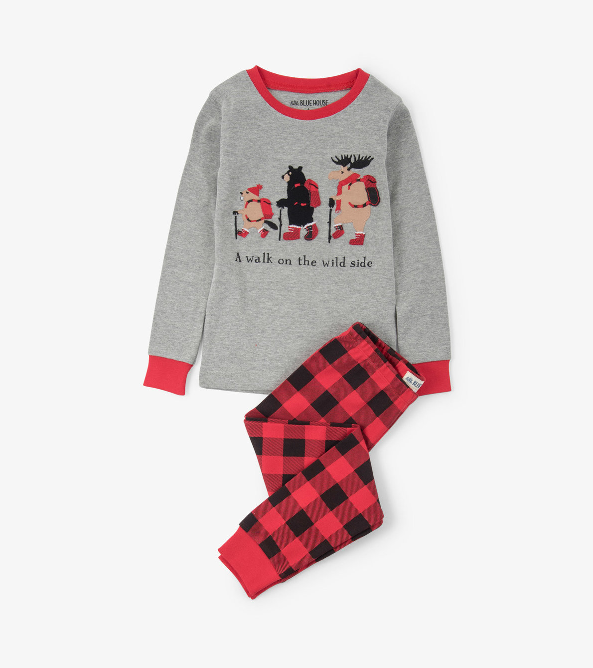 View larger image of Walk on the Wild Side Kids Appliqué Pajama Set