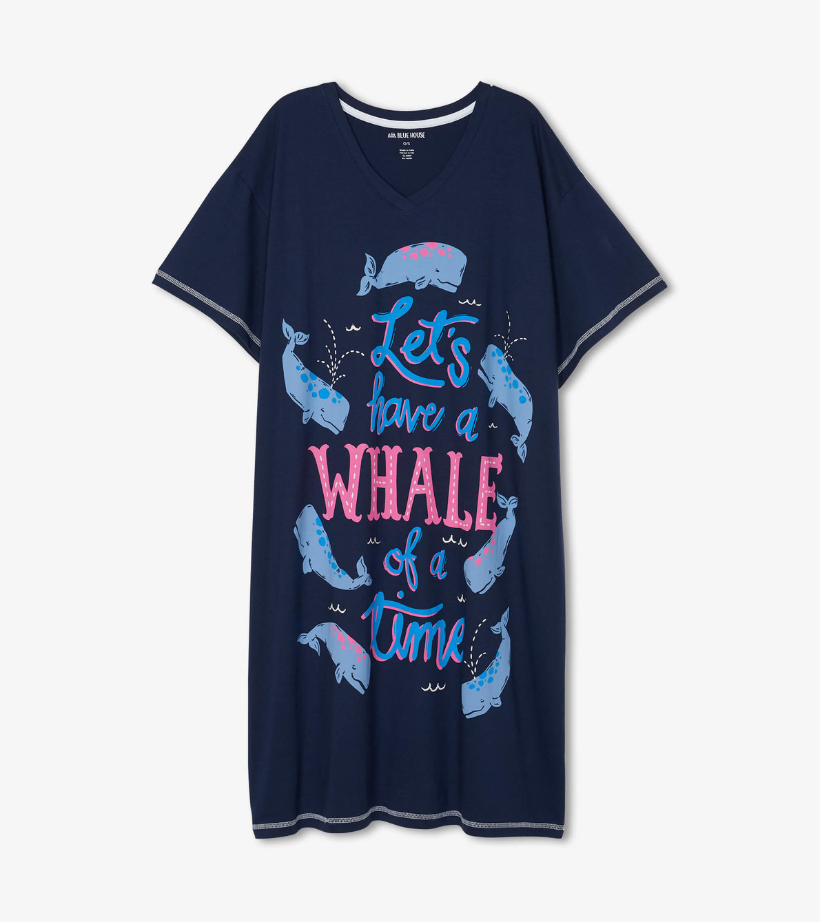 Agrandir l'image de Chemise de nuit pour femme – Baleine « Whale of A Day »