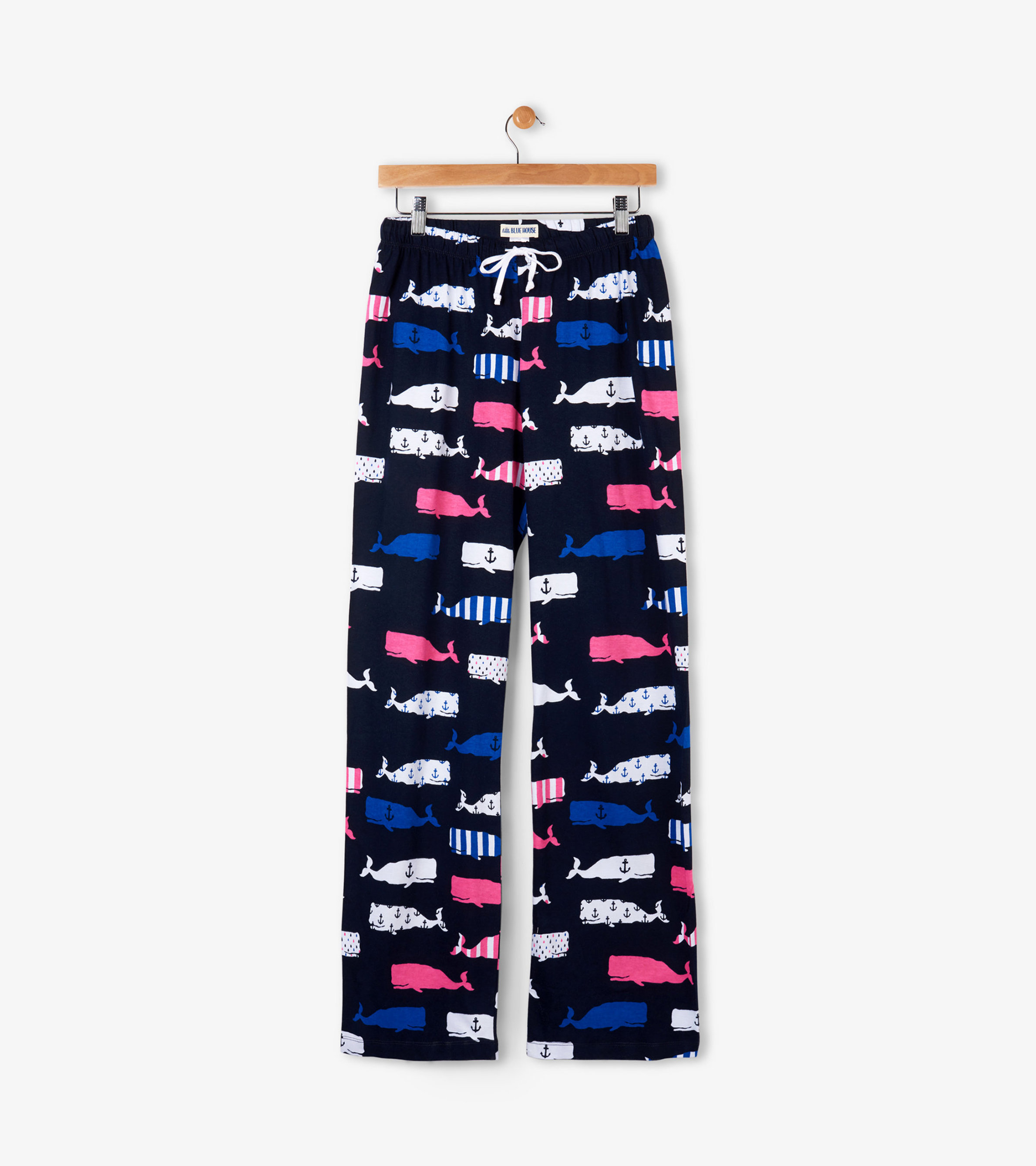 Whales Women's Jersey Pajama Pants - Little Blue House CA