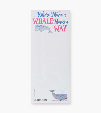 Bloc-notes aimanté – Baleine « Where There’s a Whale »