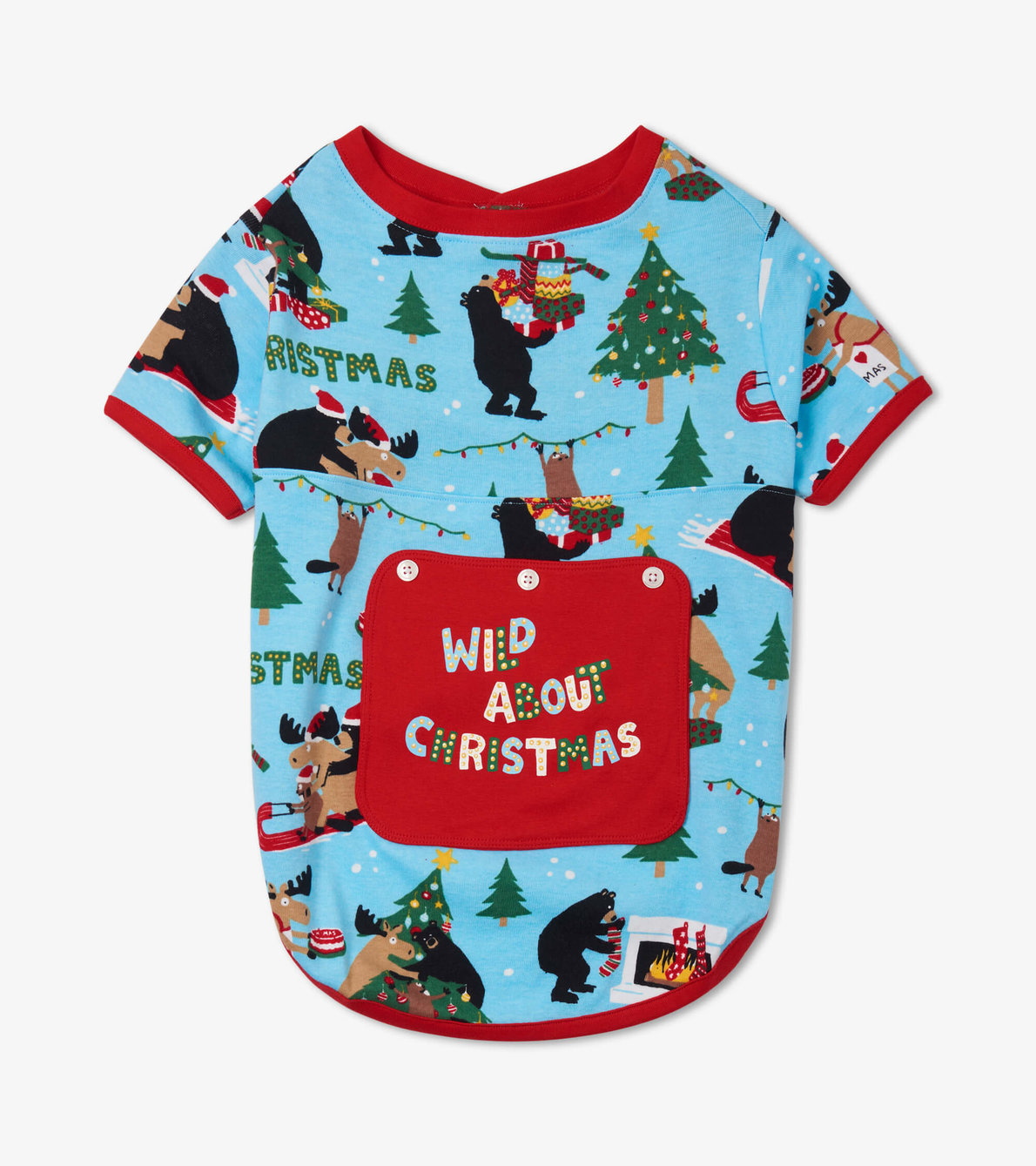 Agrandir l'image de T-Shirt pour chien – Animaux sauvages de Noël