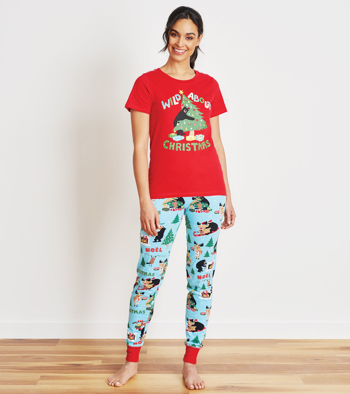 View larger image of Wild About Christmas Women's Tee and Leggings Pajama Separates