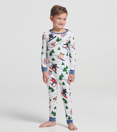 Pyjama pour enfant – Animaux des bois en ski