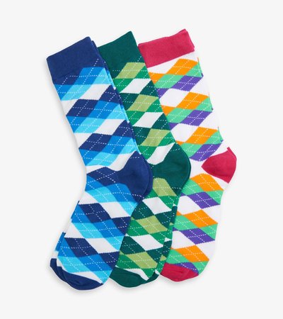 Lot de chaussettes pour homme – Losanges colorés