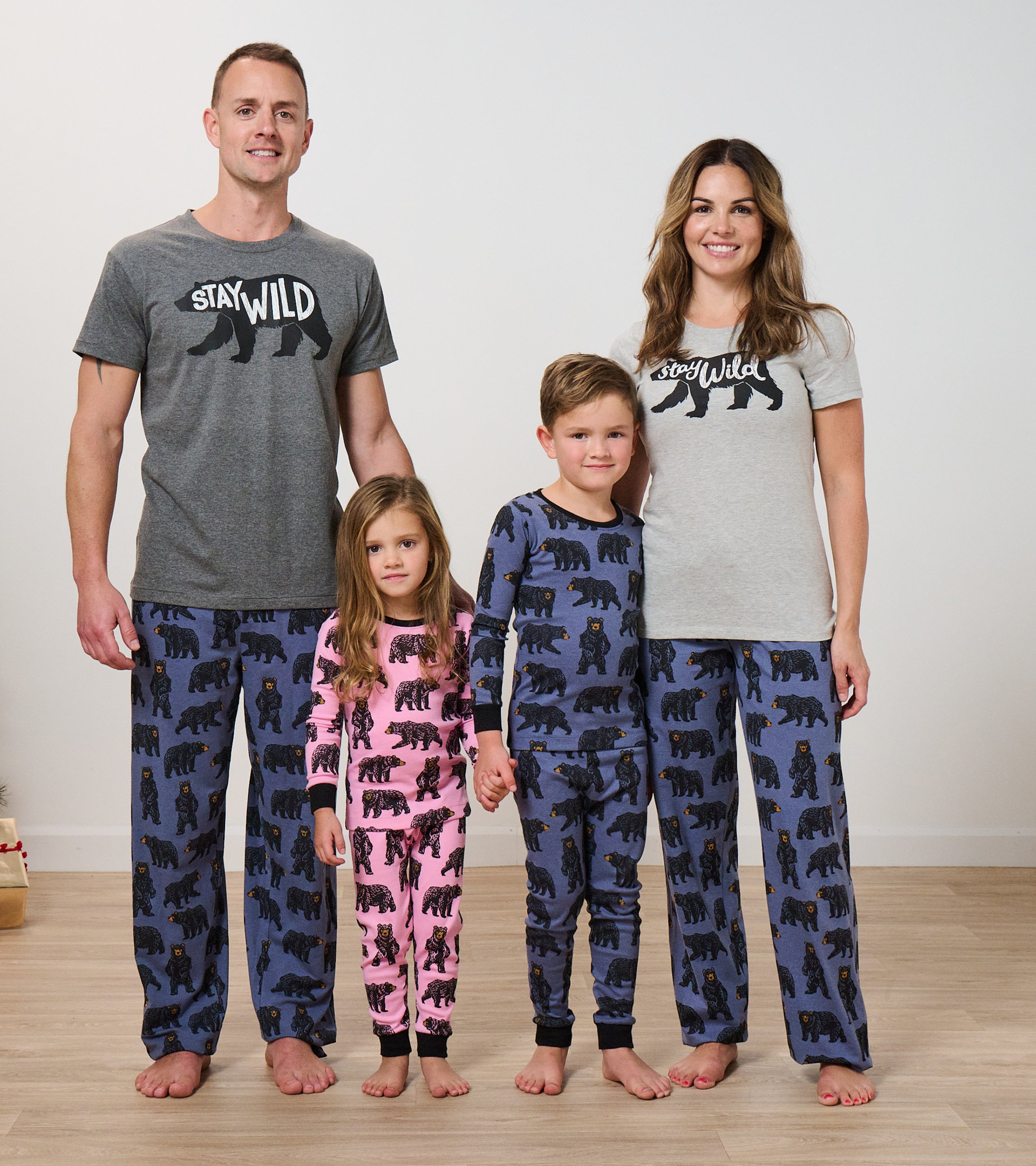 Wild Bears Men's Jersey Pajama Pants - Little Blue House US