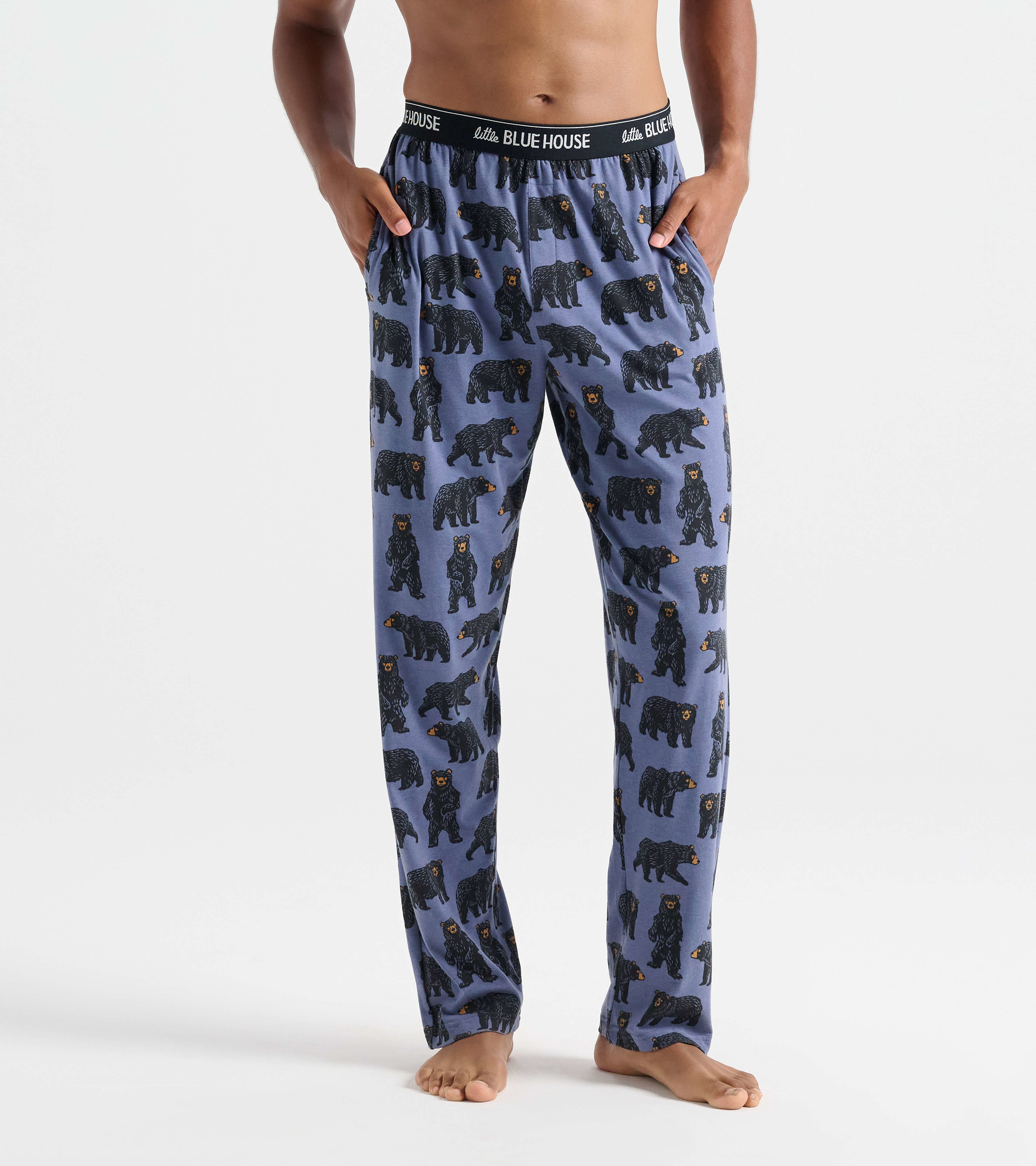 Stay Wild Men's Tee and Pants Pajama Separates - Little Blue House US