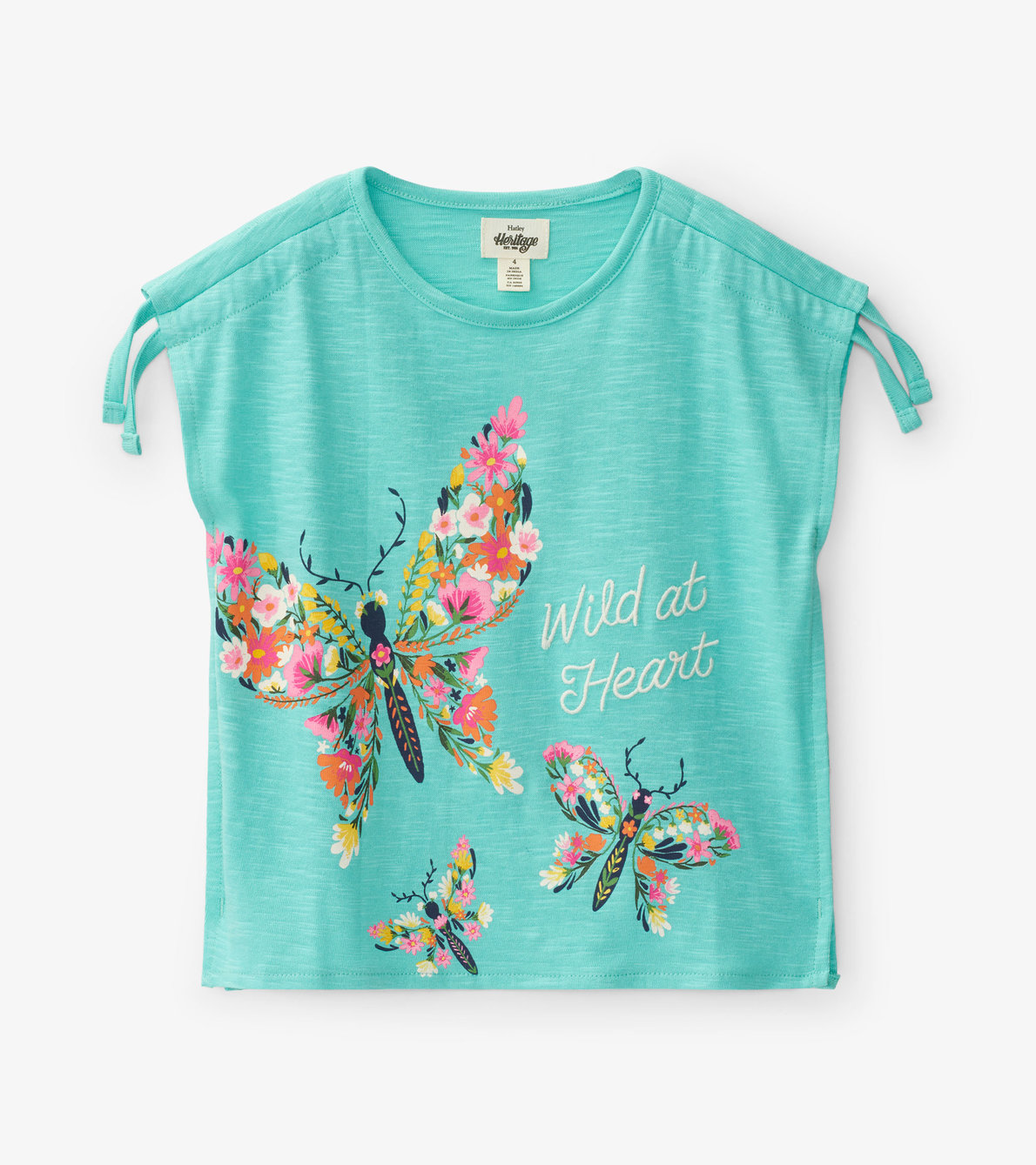 Agrandir l'image de T-shirt en jersey flammé pour enfant collection Heritage – Papillons en liberté