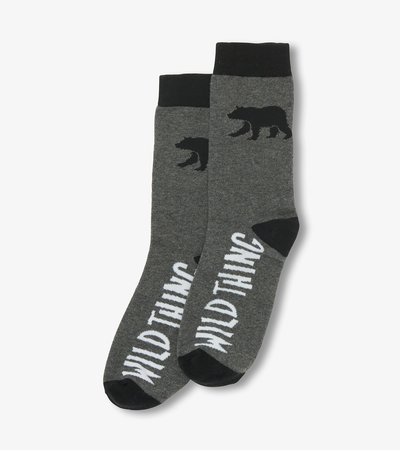 Chaussettes pour homme – Ours noir « Wild Thing »
