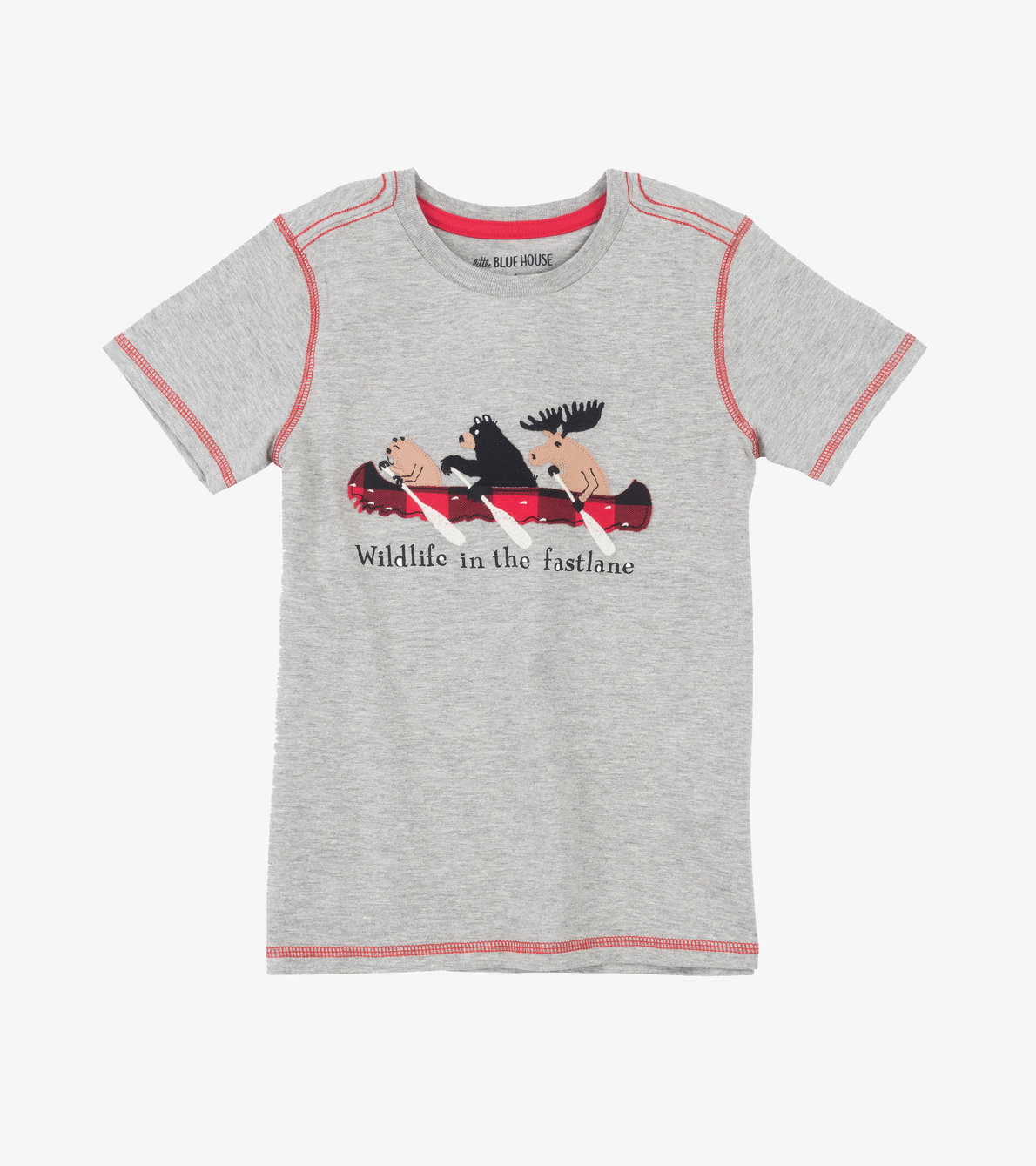 Agrandir l'image de T-shirt imprimés pour enfant – Animaux en canot