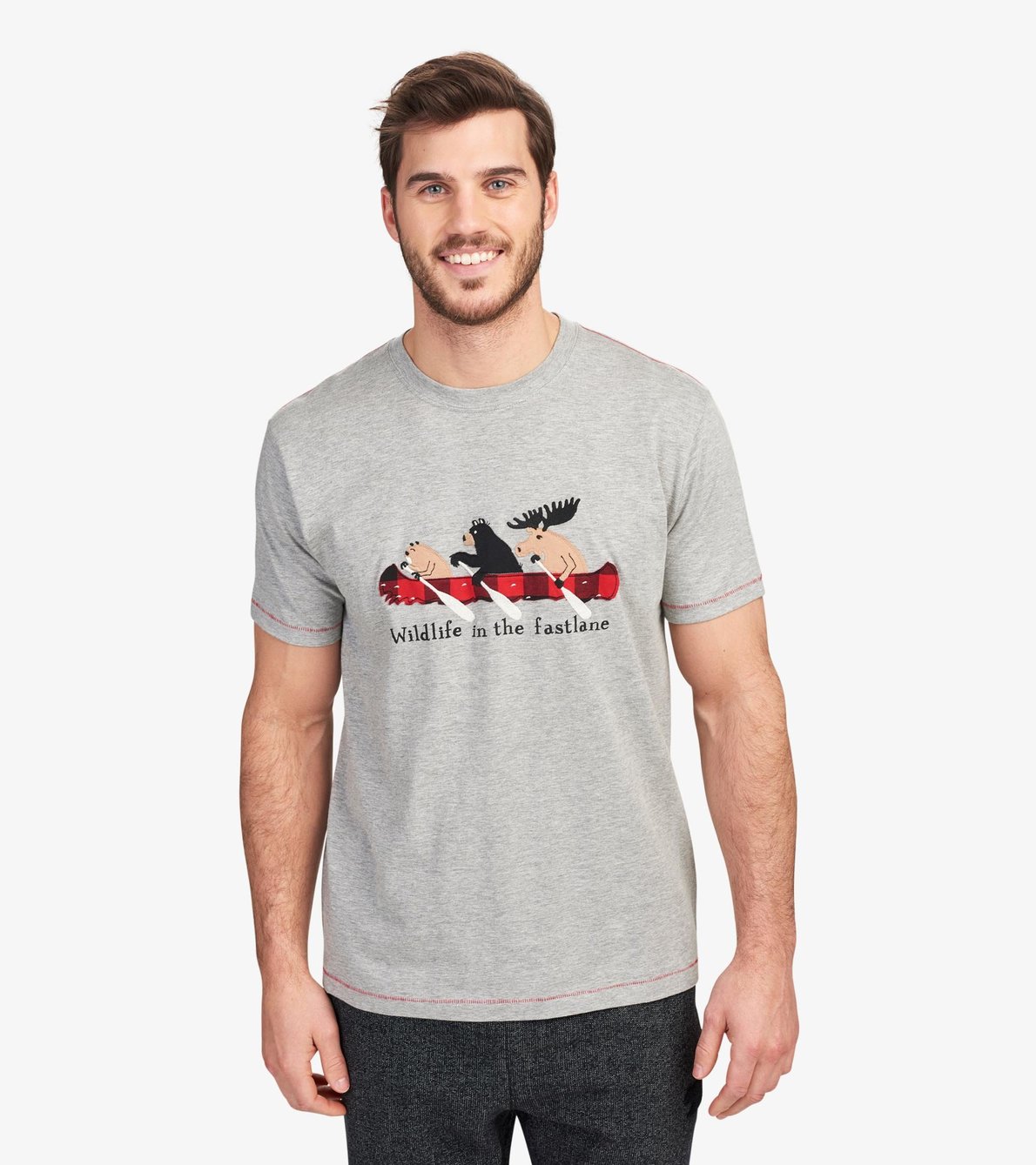 Agrandir l'image de T-shirt pour homme – Animaux en canot