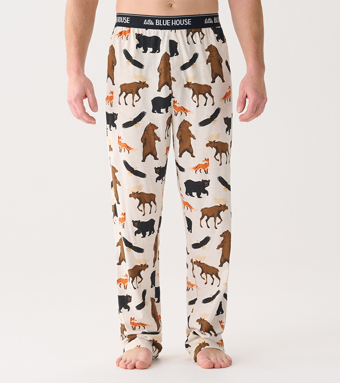 Agrandir l'image de Pantalon de pyjama en jersey pour homme – Faune des bois