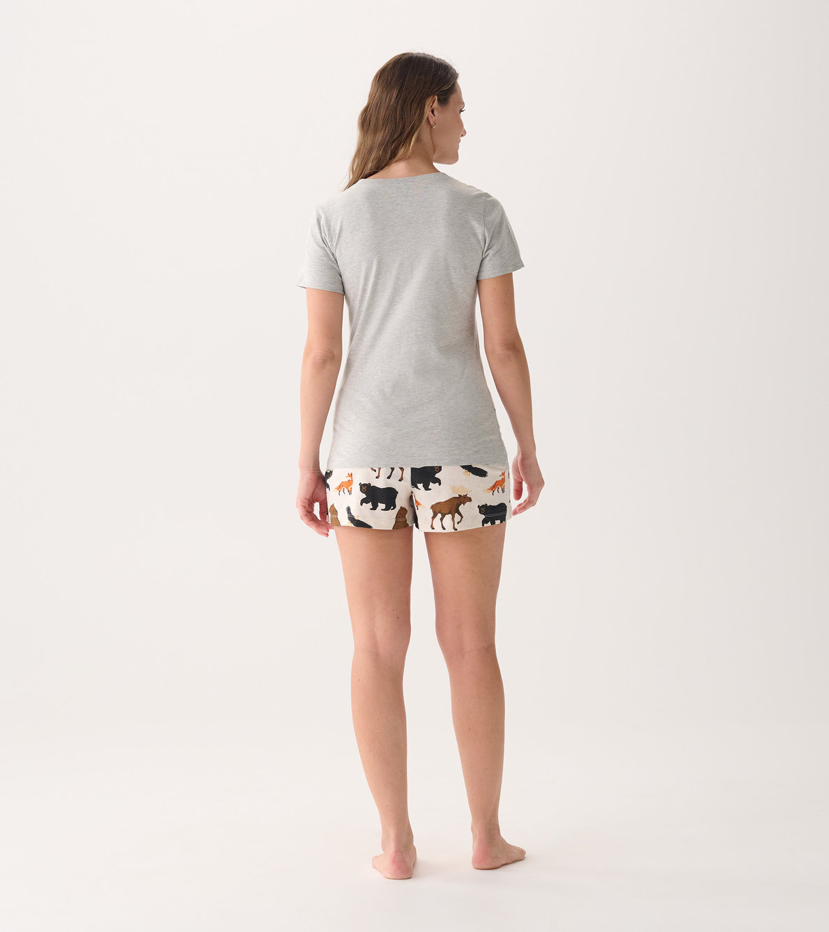 Agrandir l'image de T-shirt de pyjama pour femme – Faune des bois