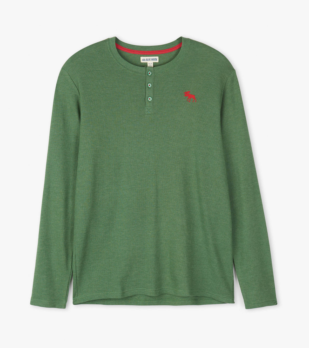 View larger image of Winter Green Men's Waffle Henley