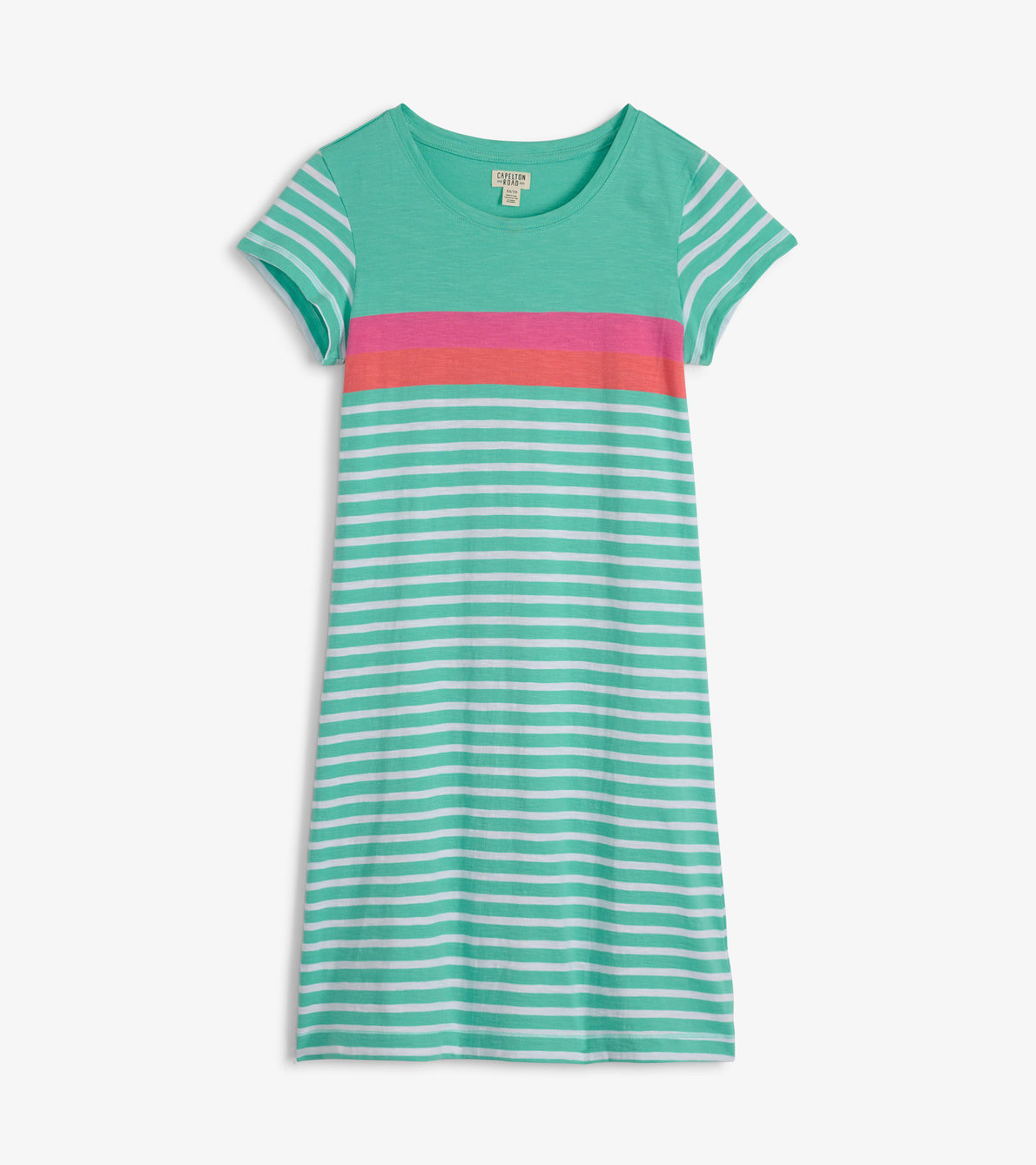 View larger image of Women's Bermuda Stripes Crew Neck T-Shirt Dress