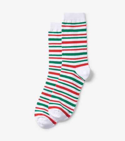 Chaussettes pour femme – Rayures canne de Noël