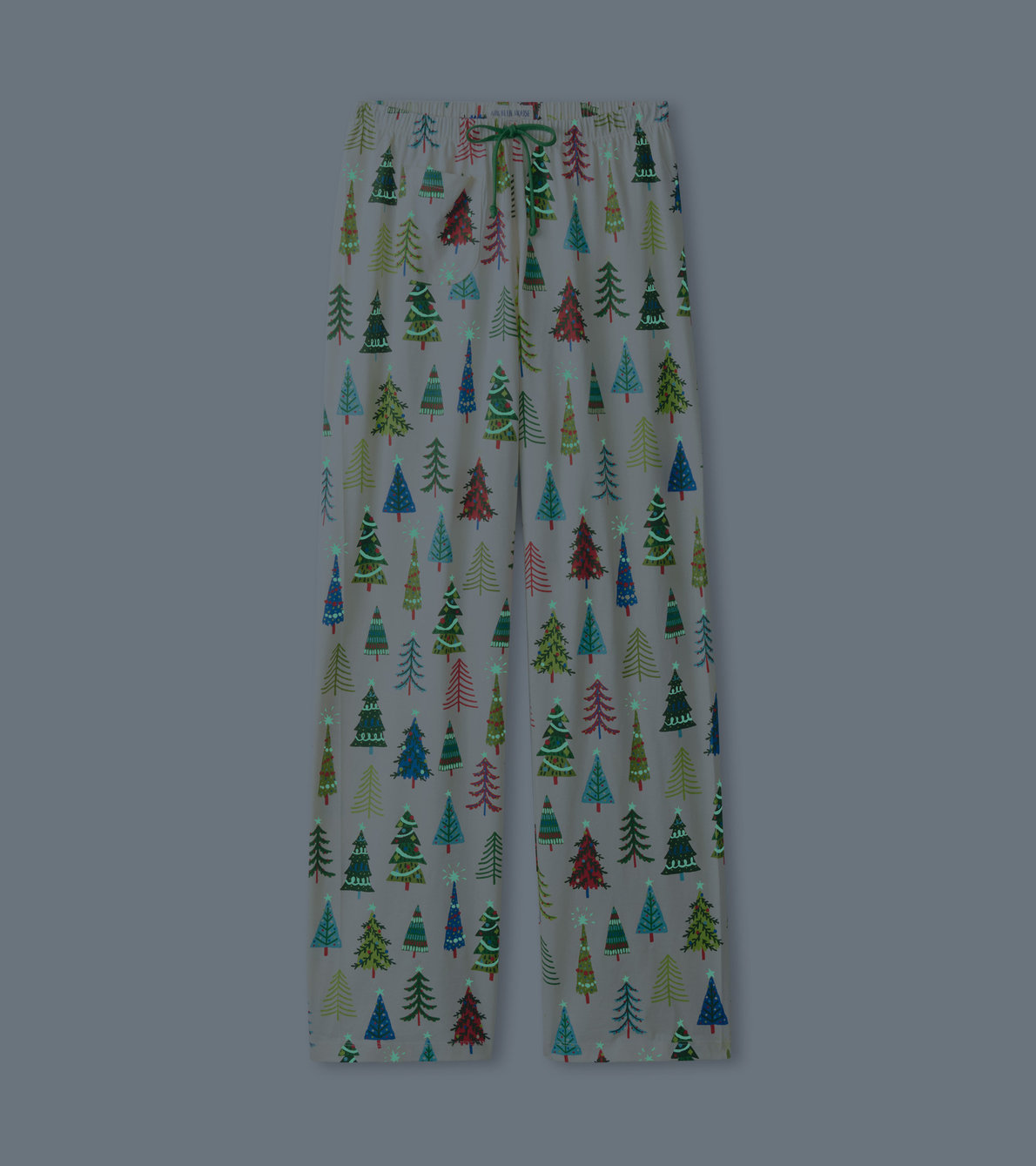 Agrandir l'image de Pantalon de pyjama en jersey pour femme – Sapins de Noël