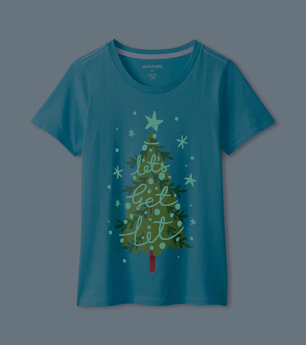 Agrandir l'image de T-shirt à manches courtes pour femme – Sapin de Noël