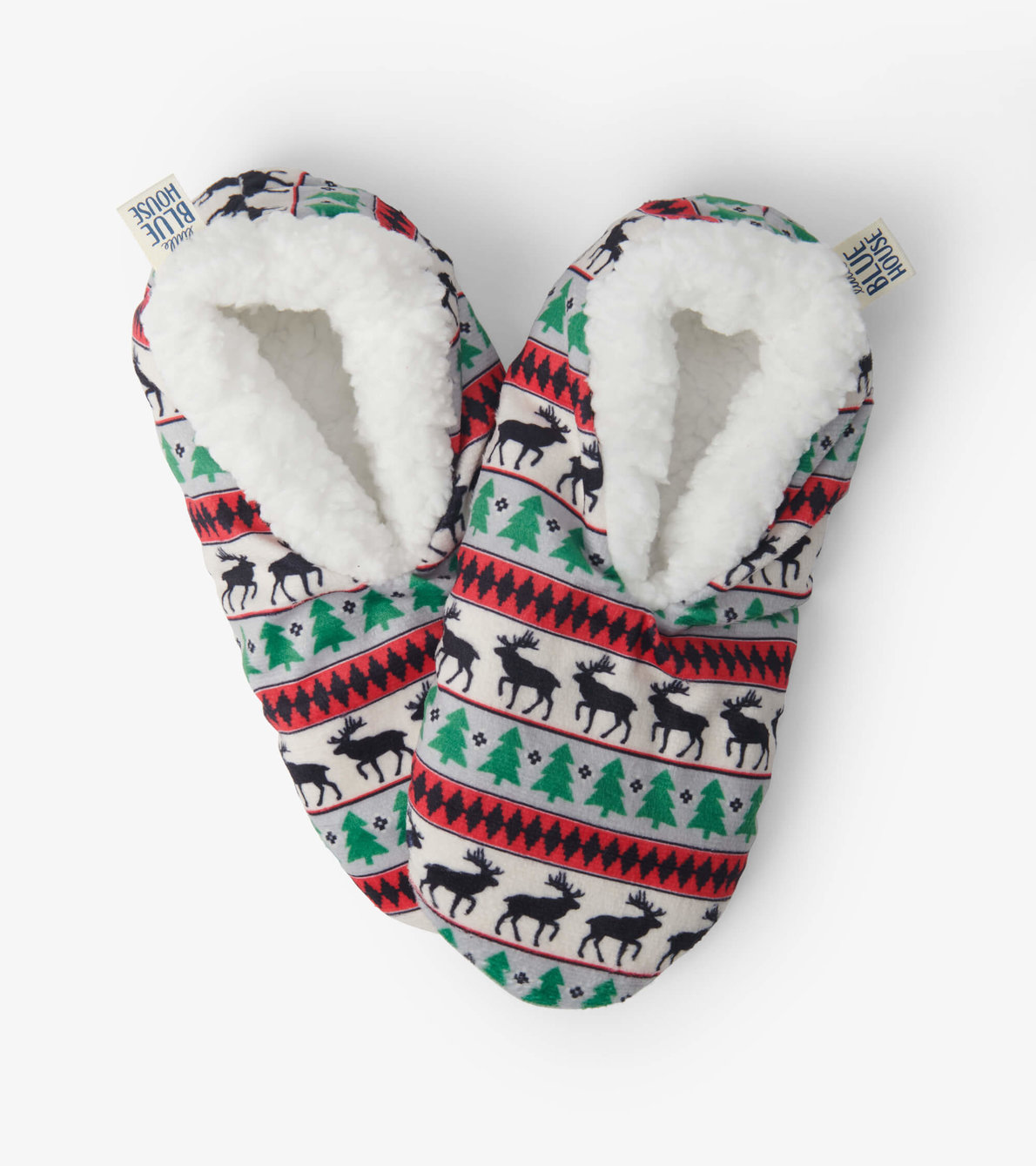 View larger image of Women's Elk Fair Isle Warm & Cozy Slippers