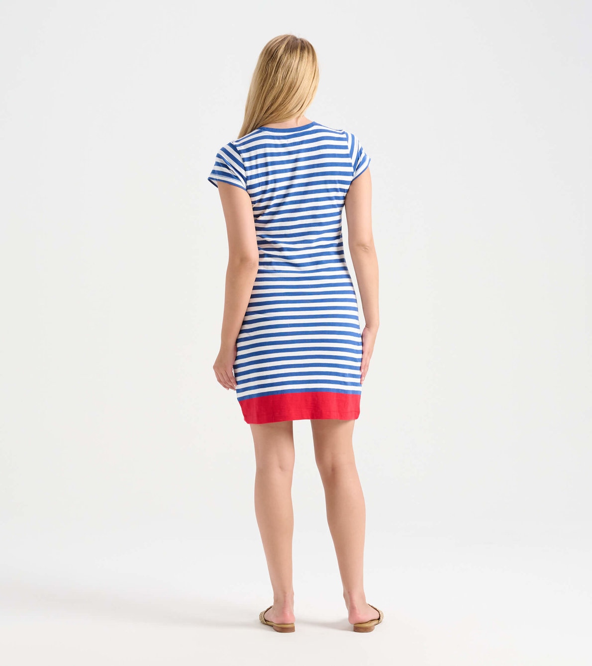 View larger image of Women's Nautical Stripes Crew Neck T-Shirt Dress