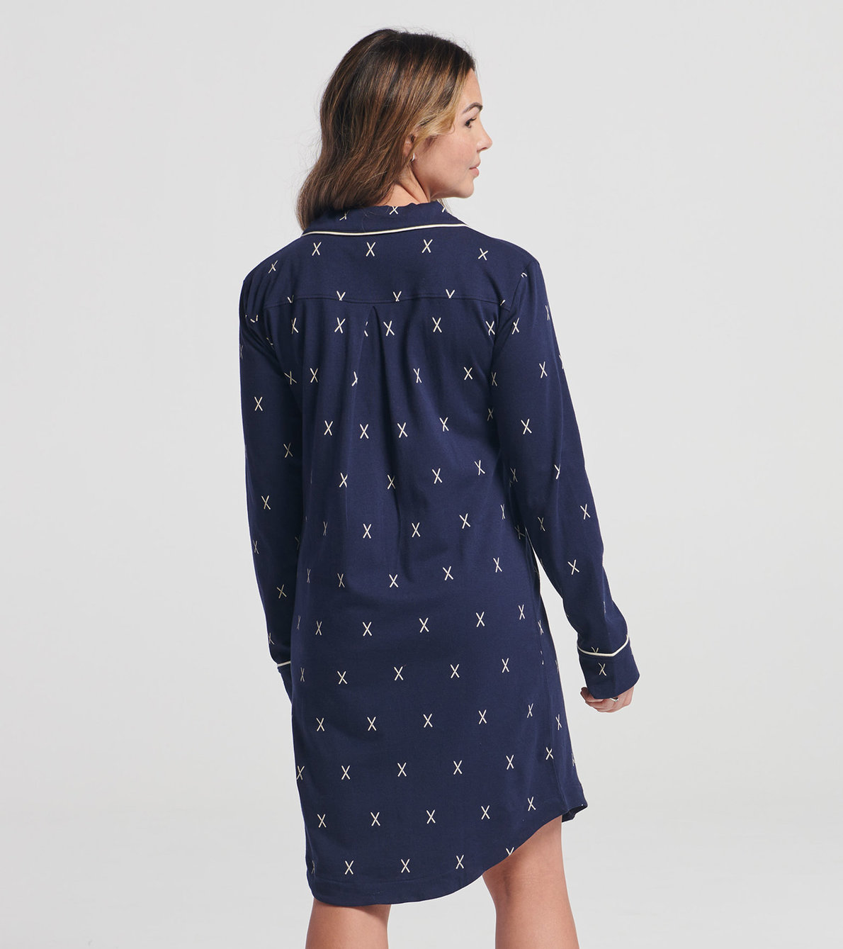 View larger image of Women's Navy Ski Stretch Jersey Nightgown