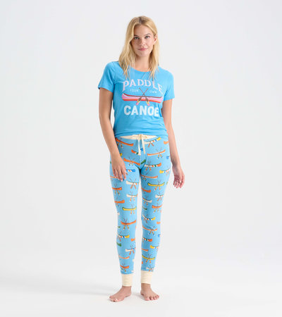 Women's Paddle Your Own Canoe T-Shirt and Leggings Pajama Separates