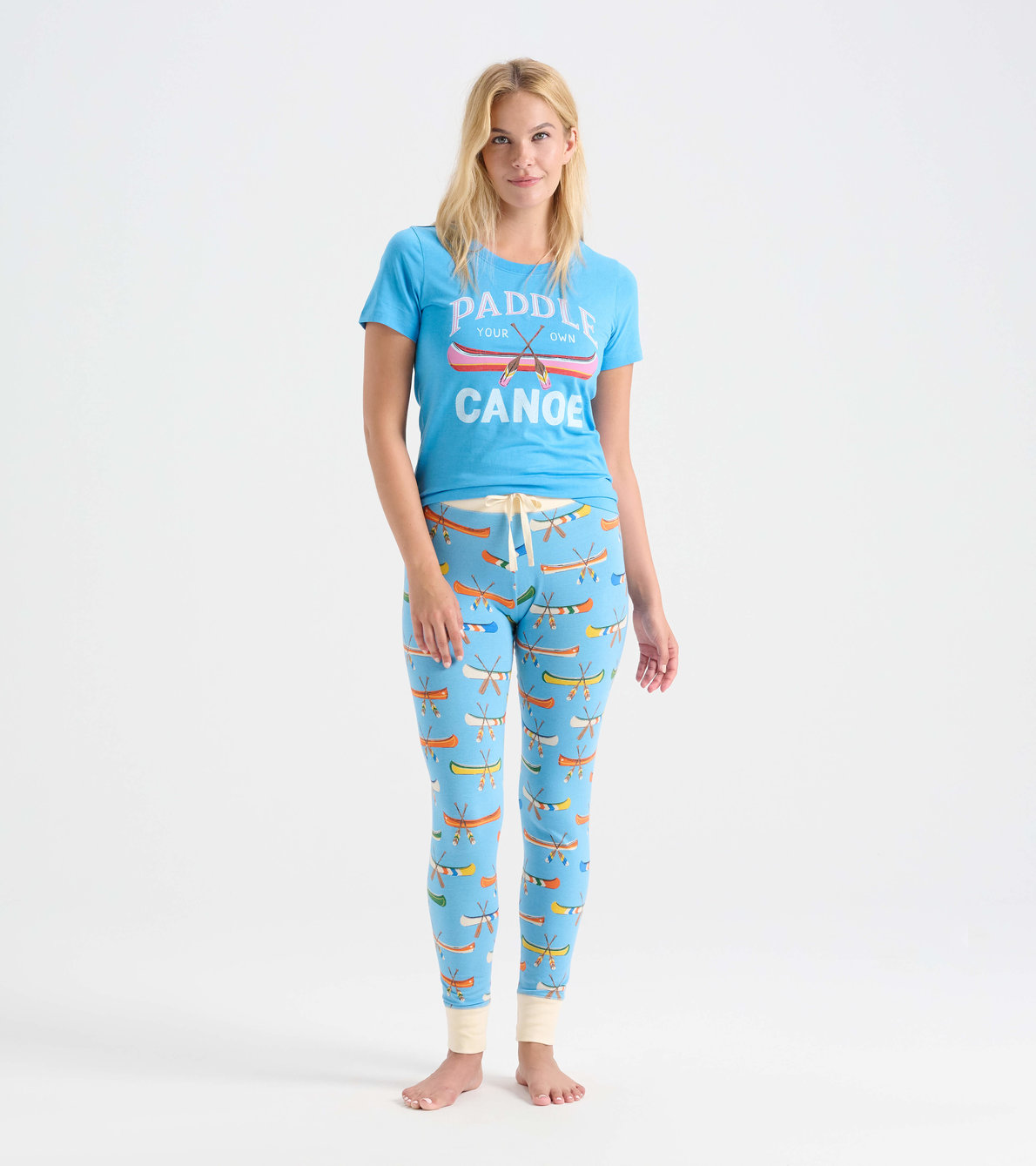 View larger image of Women's Paddle Your Own Canoe T-Shirt and Leggings Pajama Separates