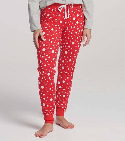Women's Polka Dot Christmas Sleep Leggings