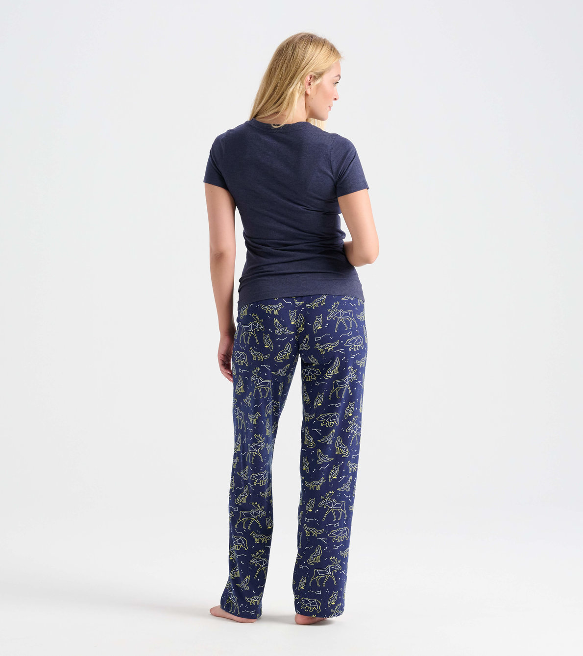 Agrandir l'image de Ensemble de pyjama t-shirt et pantalon interchangeables pour femme - Constellations d’animaux « Stargazer »