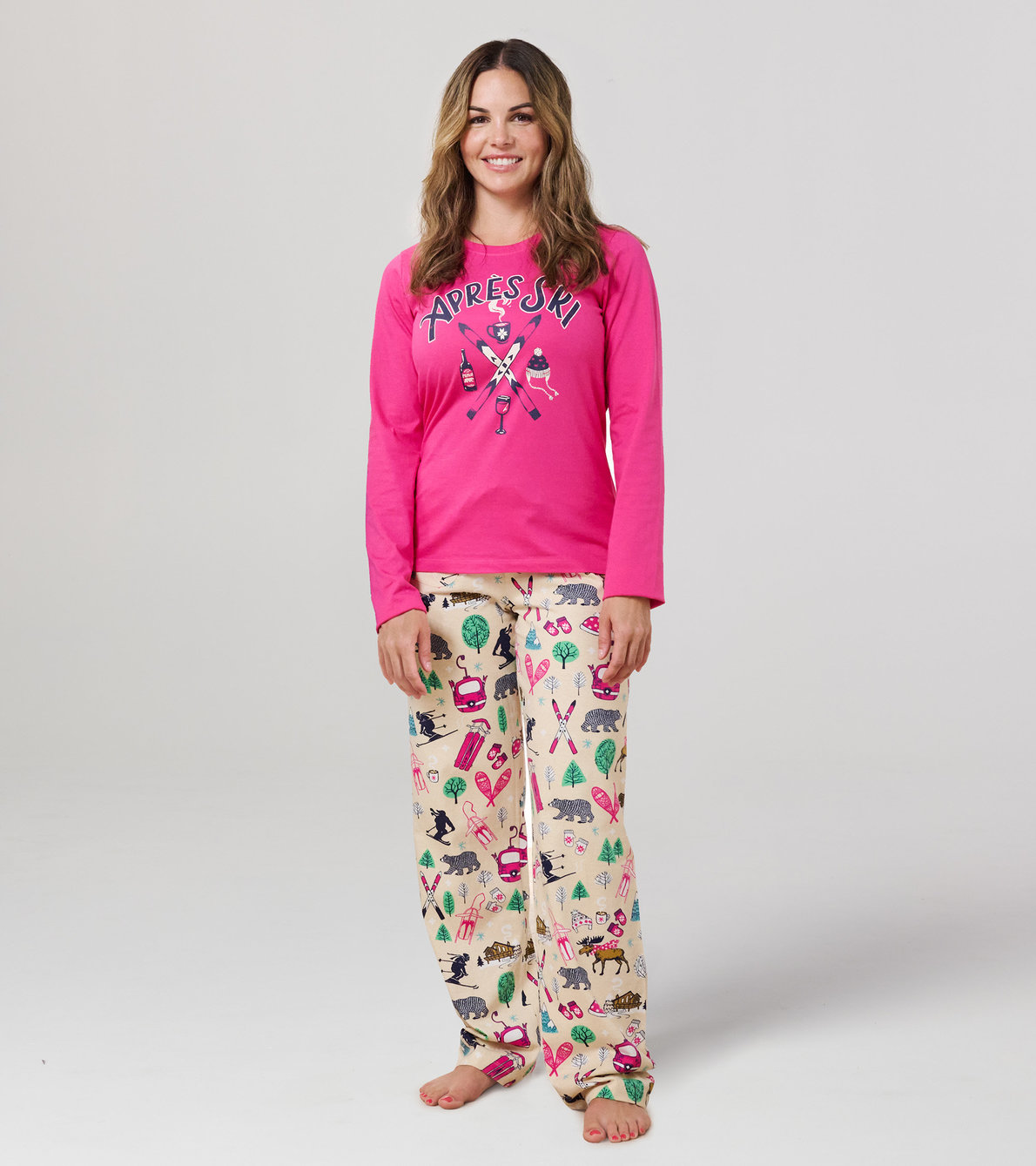 Agrandir l'image de Pantalon de pyjama en jersey pour femme – Ski d’antan
