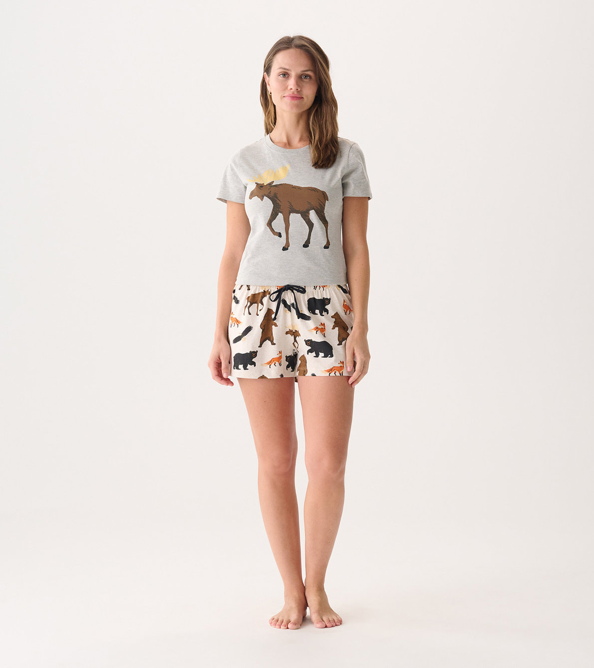 View larger image of Women's Wild Life T-Shirt and Shorts Pajama Separates