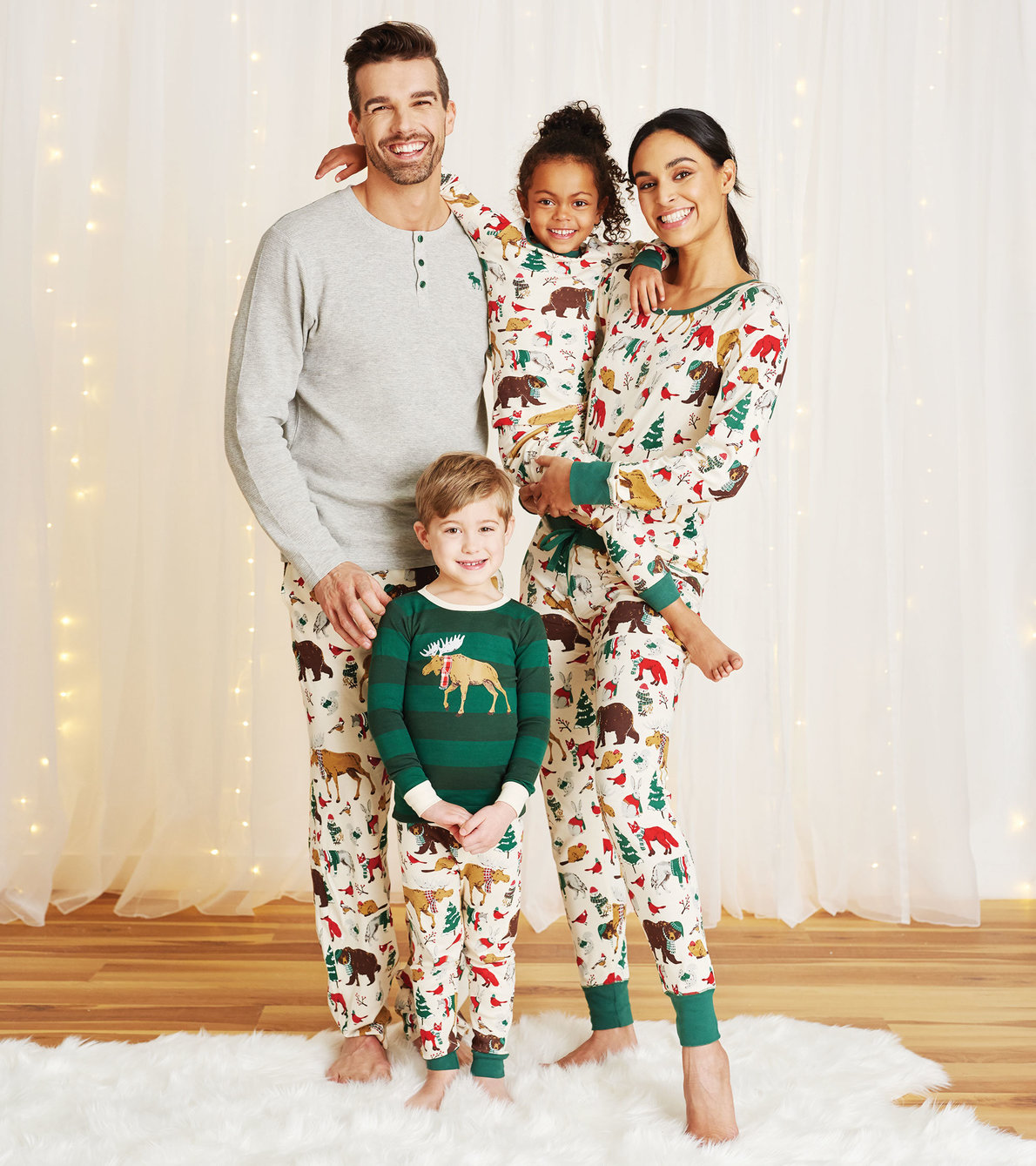 Agrandir l'image de Pyjamas pour la famille - Forêt hivernale