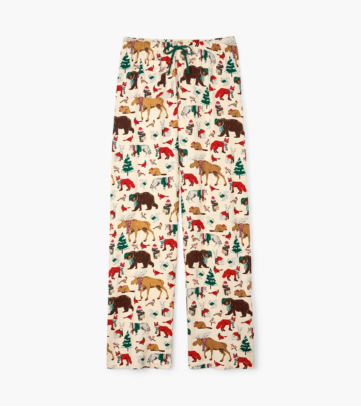 Agrandir l'image de Pantalon de pyjama en jersey pour femme – Forêt hivernale