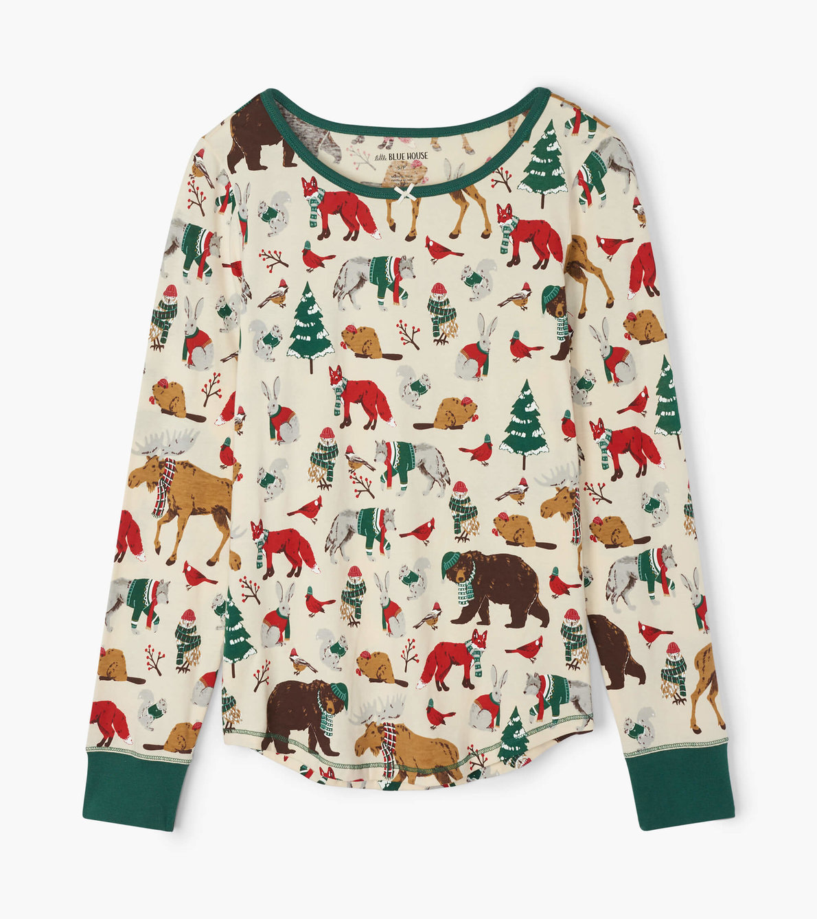 Agrandir l'image de Pyjama en jersey pour femme – Forêt hivernale